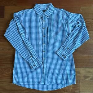 Drake Men’s Medium plaid fishing long-sleeved shirt vented